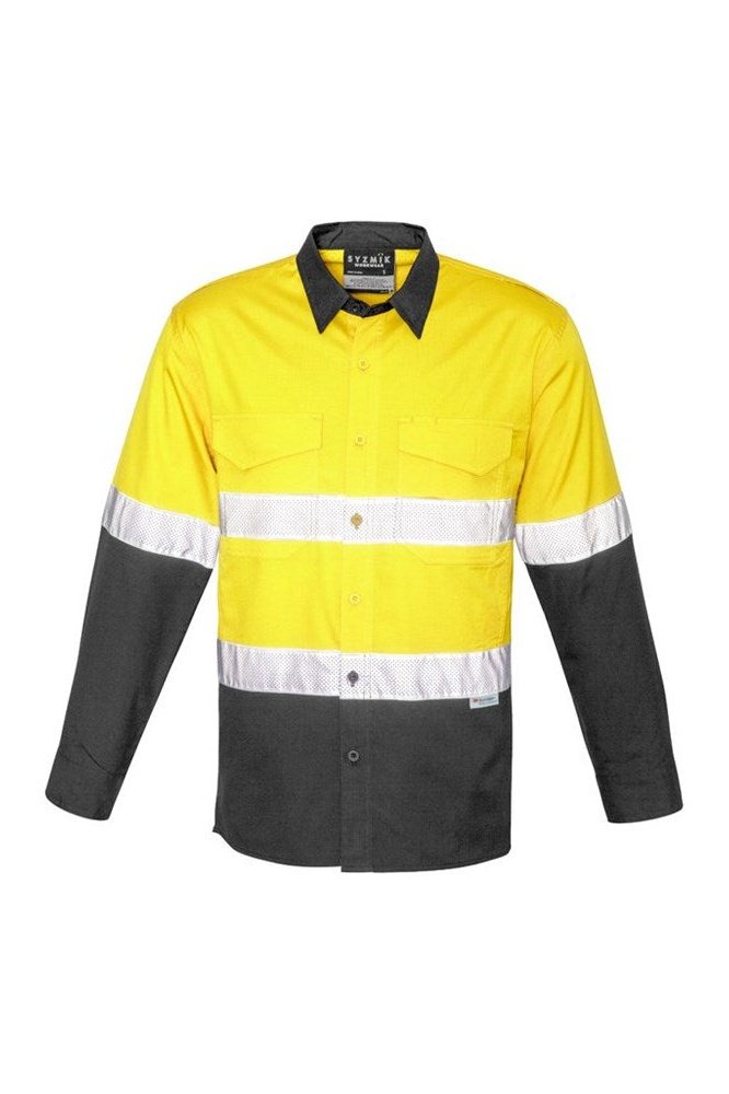Syzmik Mens Rugged Cooling Taped Hi Vis Spliced Shirt ZW129 | Syzmik | Fashion Biz Online