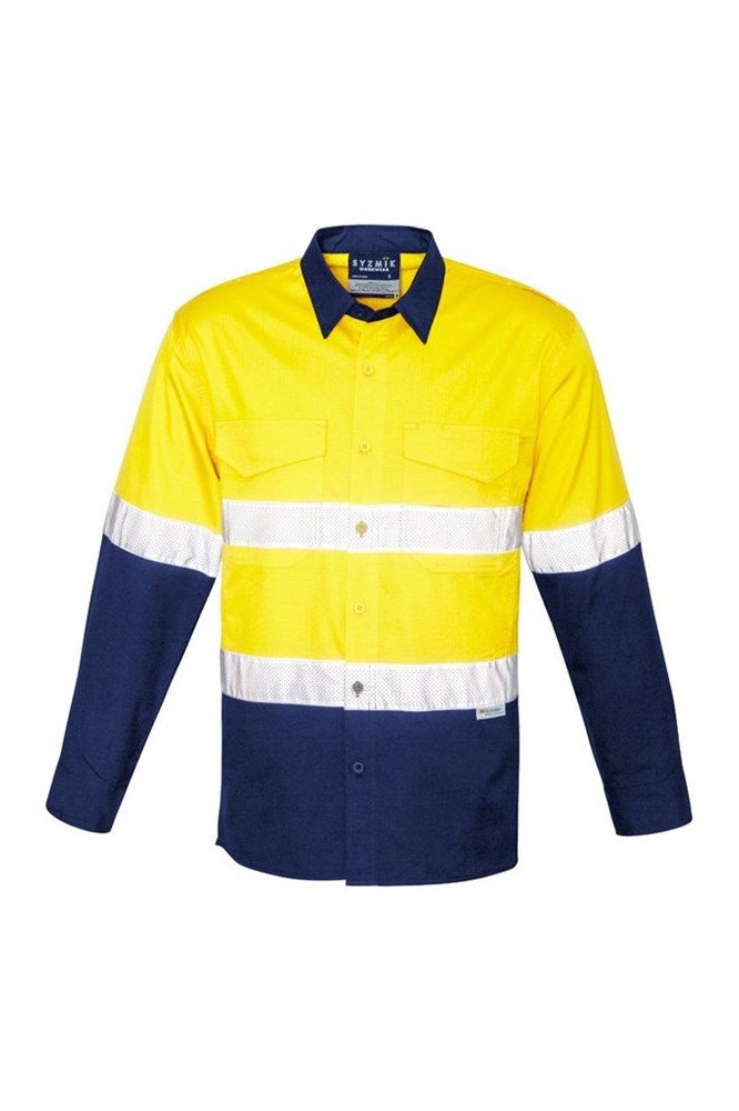 Syzmik Mens Rugged Cooling Taped Hi Vis Spliced Shirt ZW129 | Syzmik | Fashion Biz Online