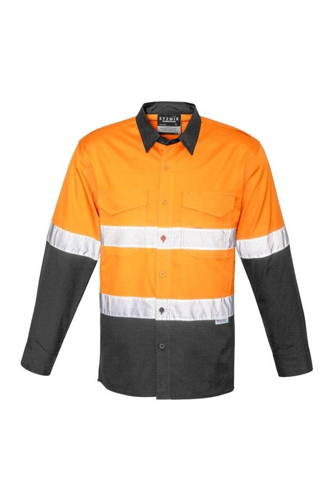 Syzmik Mens Rugged Cooling Taped Hi Vis Spliced Shirt ZW129 | Syzmik | Fashion Biz Online