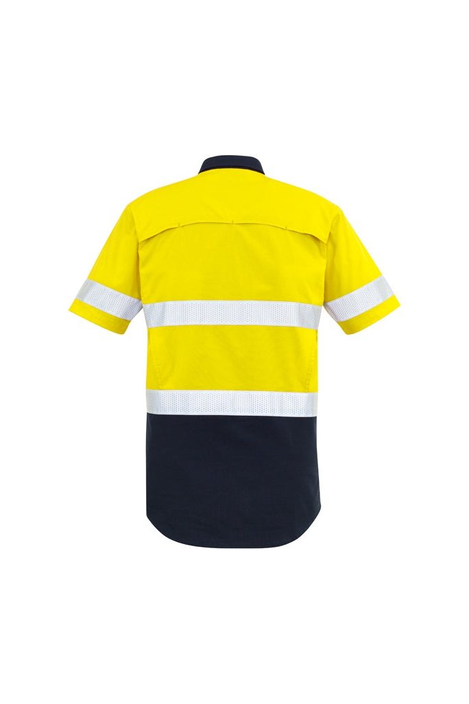 Syzmik Mens Rugged Cooling Taped Hi Vis Spliced Short Sleeve Shirt ZW835 | Syzmik | Fashion Biz Online