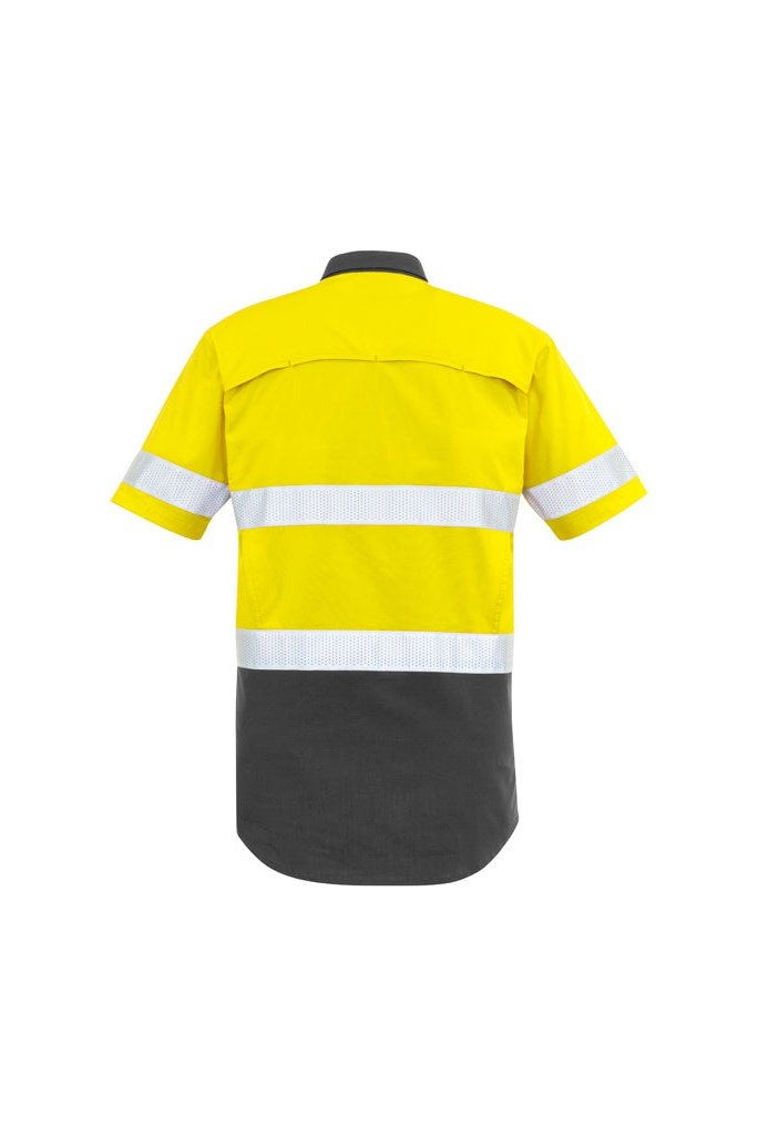 Syzmik Mens Rugged Cooling Taped Hi Vis Spliced Short Sleeve Shirt ZW835 | Syzmik | Fashion Biz Online