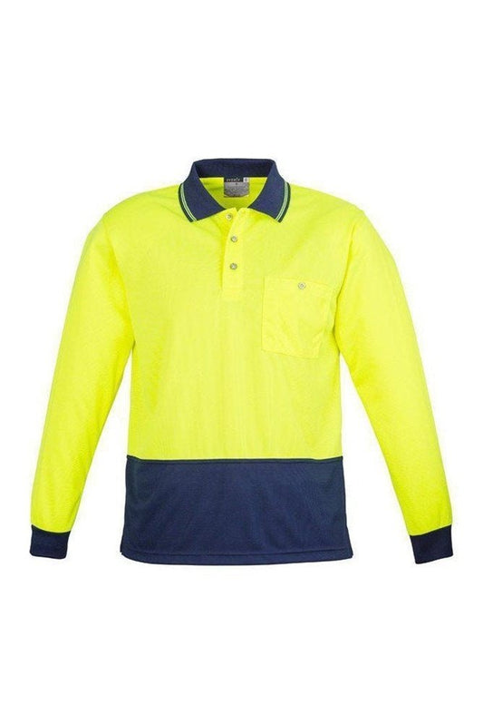 Syzmik Unisex Hi Vis Basic Spliced Polo - Long Sleeve - ZH232 | Syzmik | Fashion Biz Online