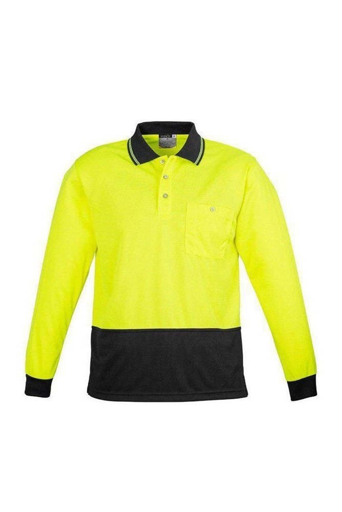 Syzmik Unisex Hi Vis Basic Spliced Polo - Long Sleeve - ZH232 | Syzmik | Fashion Biz Online