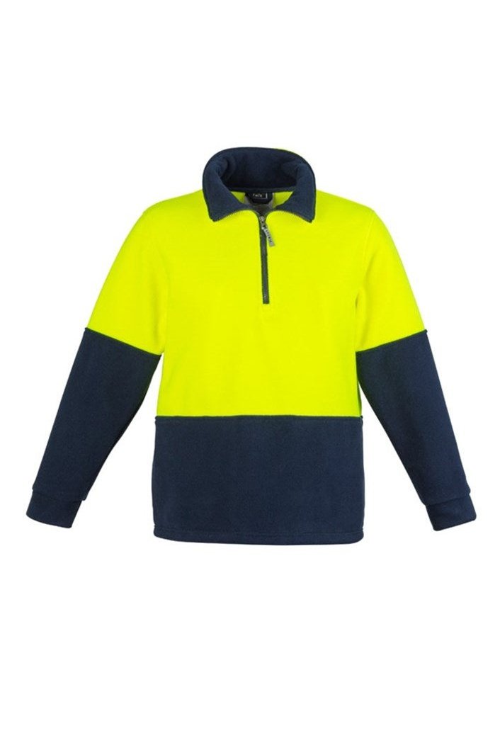 Syzmik Unisex Hi Vis Half Zip Polar Fleece Jumper ZT460 | Syzmik | Fashion Biz Online