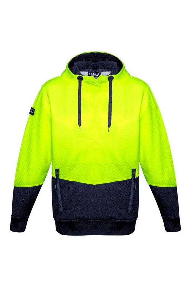 Syzmik Unisex Hi Vis Textured Jacquard Hoodie ZT477 | Syzmik | Fashion Biz Online