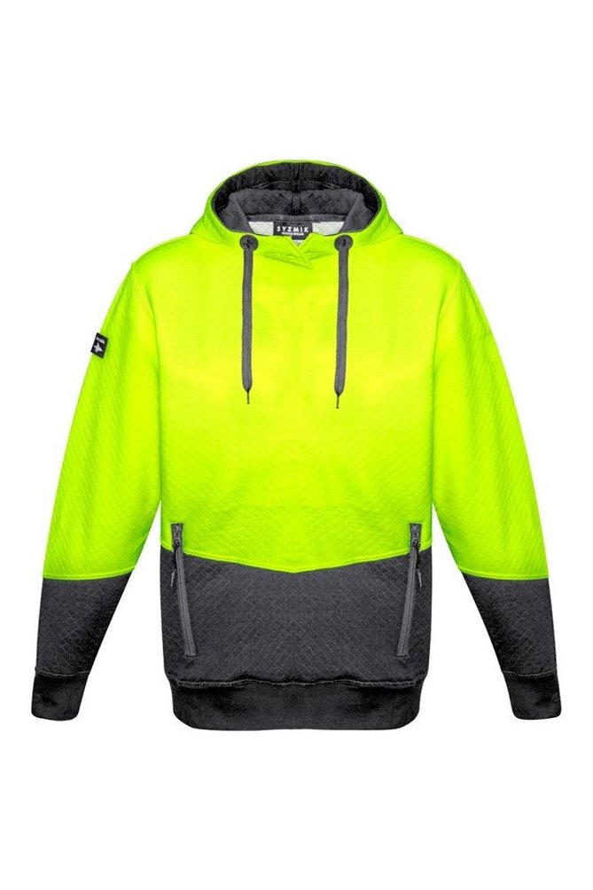 Syzmik Unisex Hi Vis Textured Jacquard Hoodie ZT477 | Syzmik | Fashion Biz Online