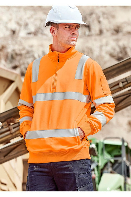 Syzmik Unisex Hi Vis Vic Rail 1/4 Zip Pullover - ZT640 | Syzmik | Fashion Biz Online