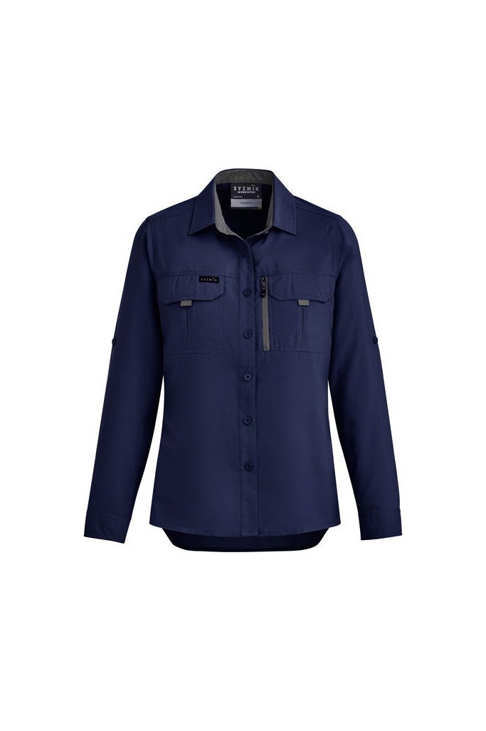 Syzmik Womens Outdoor Long Sleeve Shirt ZW760 | Syzmik | Fashion Biz Online