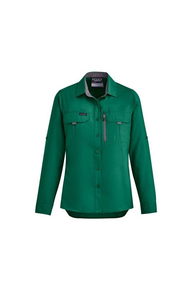 Syzmik Womens Outdoor Long Sleeve Shirt ZW760 | Syzmik | Fashion Biz Online