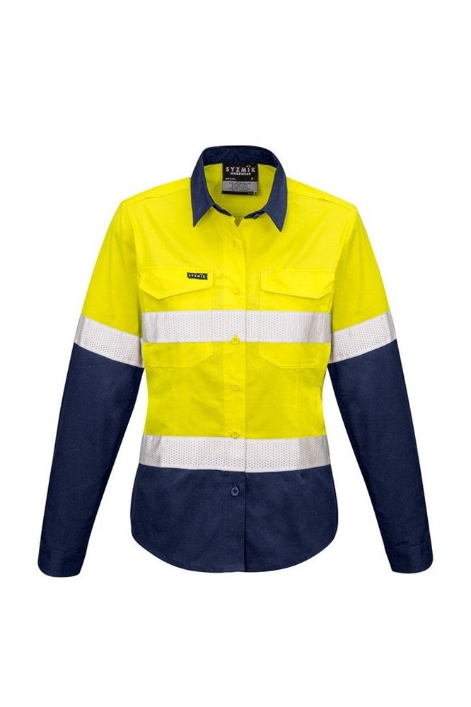 Syzmik Womens Rugged Cooling Taped Hi Vis Spliced Shirt ZW720 | Syzmik | Fashion Biz Online