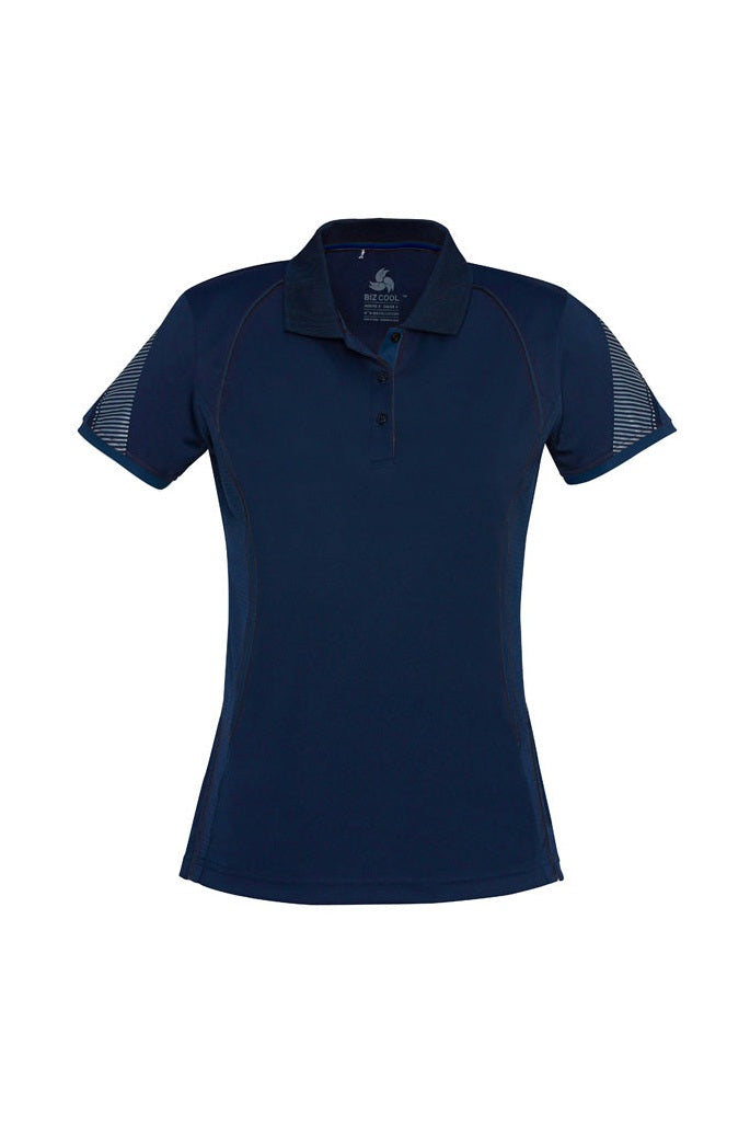 Biz Collection Razor Ladies Polo Short Sleeve - P405LS - Navy/Navy