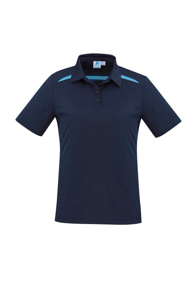 Biz Collection Ladies Sonar Polo - P901LS - Navy/Sky