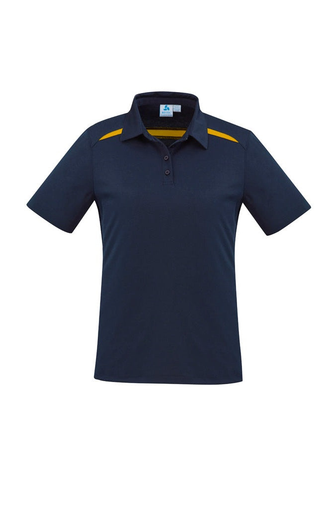 Biz Collection Ladies Sonar Polo - P901LS - Navy/Gold