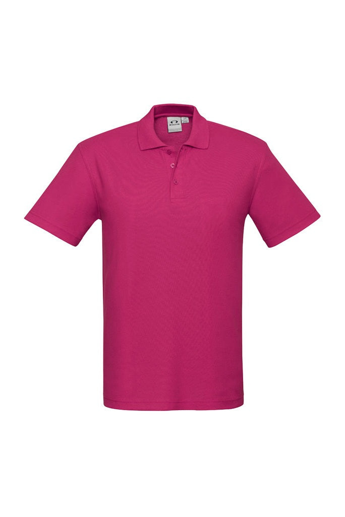 Biz Collection Mens Crew Polo - P400MS - Fuchsia