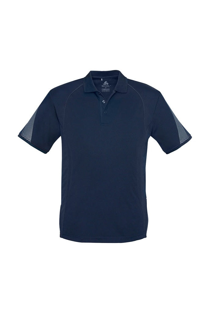 Biz Collection Mens Razor Polo - P405MS - Navy/Navy