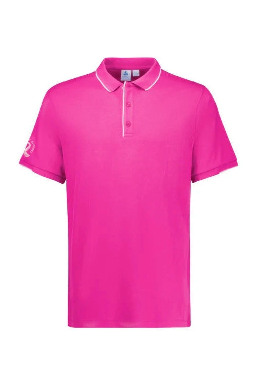 Biz Care Mens Pink Short Sleeve Polo CST313MS