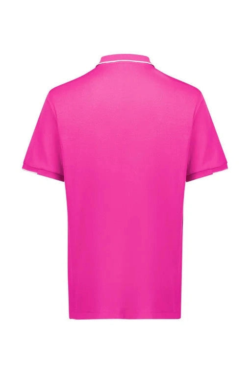 Biz Care Mens Pink Short Sleeve Polo CST313MS