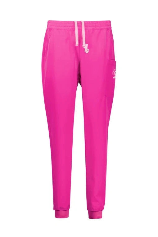 Biz Care Womens Pink Jogger Scrub Pant CSP241LL