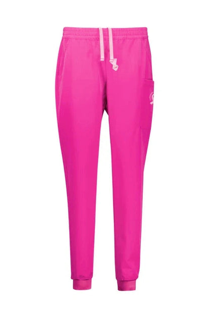 Biz Care Womens Pink Jogger Scrub Pant CSP241LL