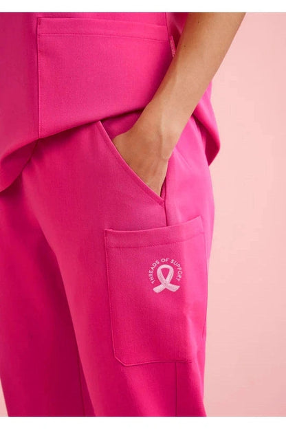 Biz Care Womens Pink Jogger Scrub Pant CSP241LL