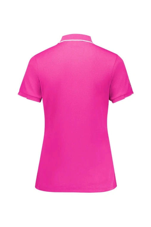 Biz Care Womens Pink Short Sleeve Polo CST313LS