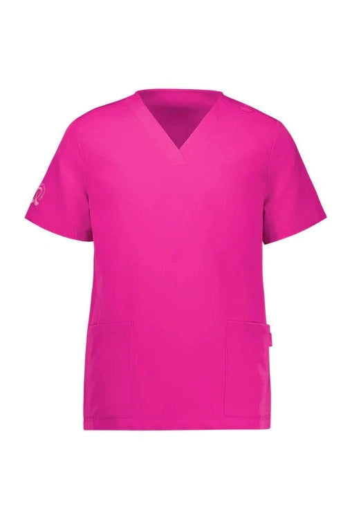 Biz Care Womens Pink V-Neck Scrub Top CST245LS