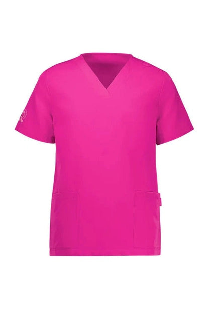 Biz Care Womens Pink V-Neck Scrub Top CST245LS