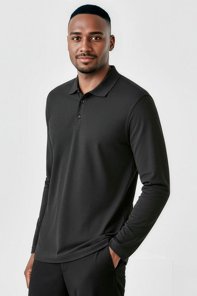  Biz Collection Crew Mens Long Sleeve Polo - P400ML | Biz Collection | Fashion Biz Online