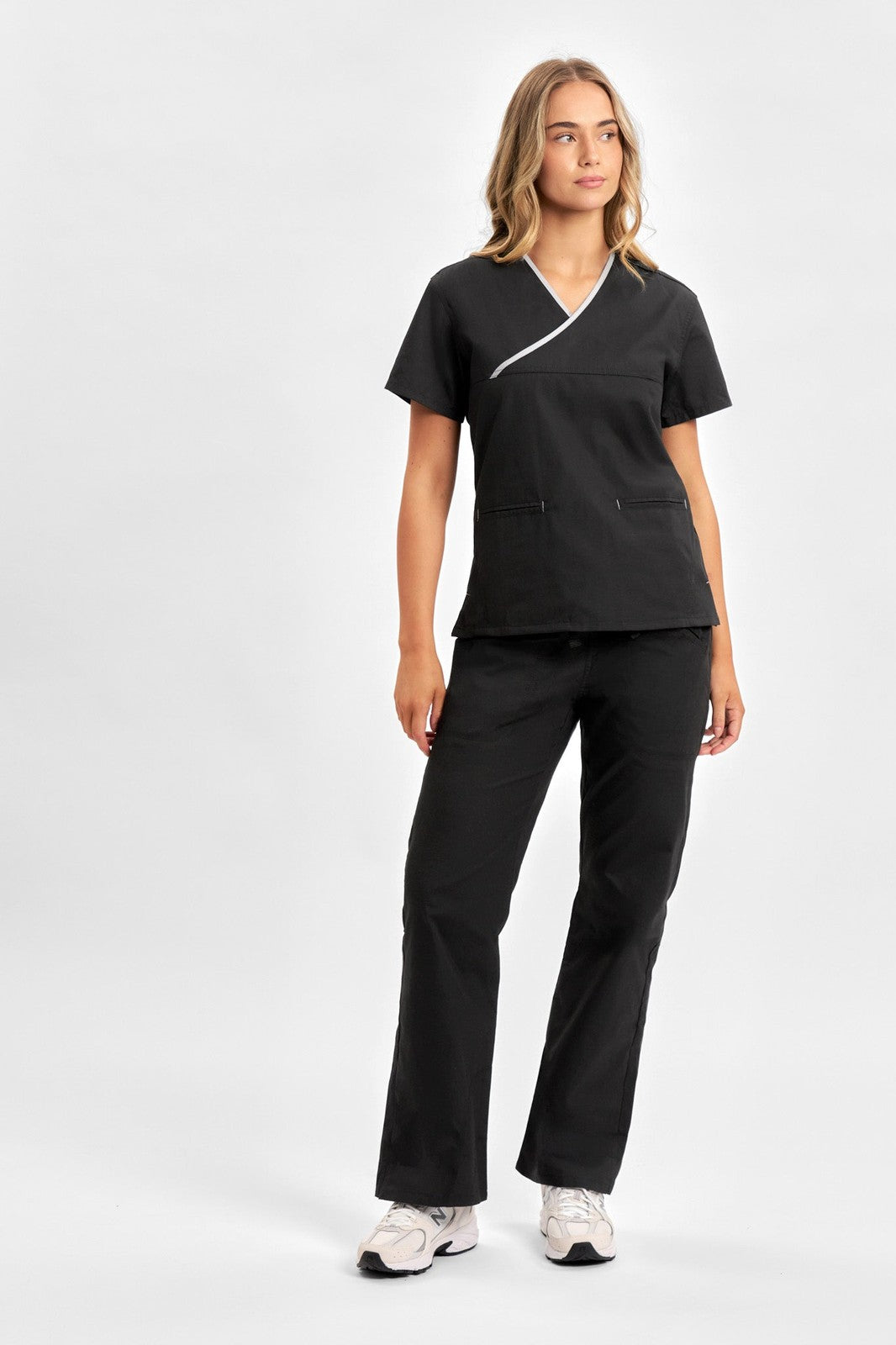  Biz Collection Ladies Contrast Crossover Scrubs Top - H10722 | Biz Collection | Fashion Biz Online