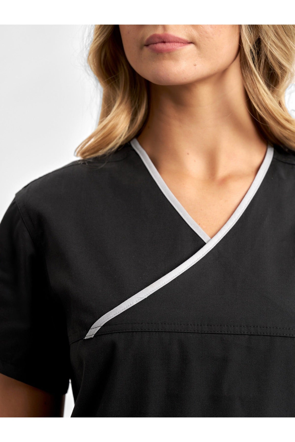  Biz Collection Ladies Contrast Crossover Scrubs Top - H10722 | Biz Collection | Fashion Biz Online