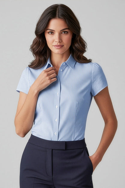  Biz Collection Ladies Euro Short Sleeve Shirt - S812LS | Biz Collection | Fashion Biz Online
