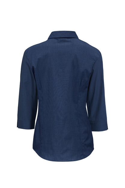  Biz Collection Ladies Micro Check Business Shirt 3/4 Sleeve - LB8200 | Biz Collection | Fashion Biz Online