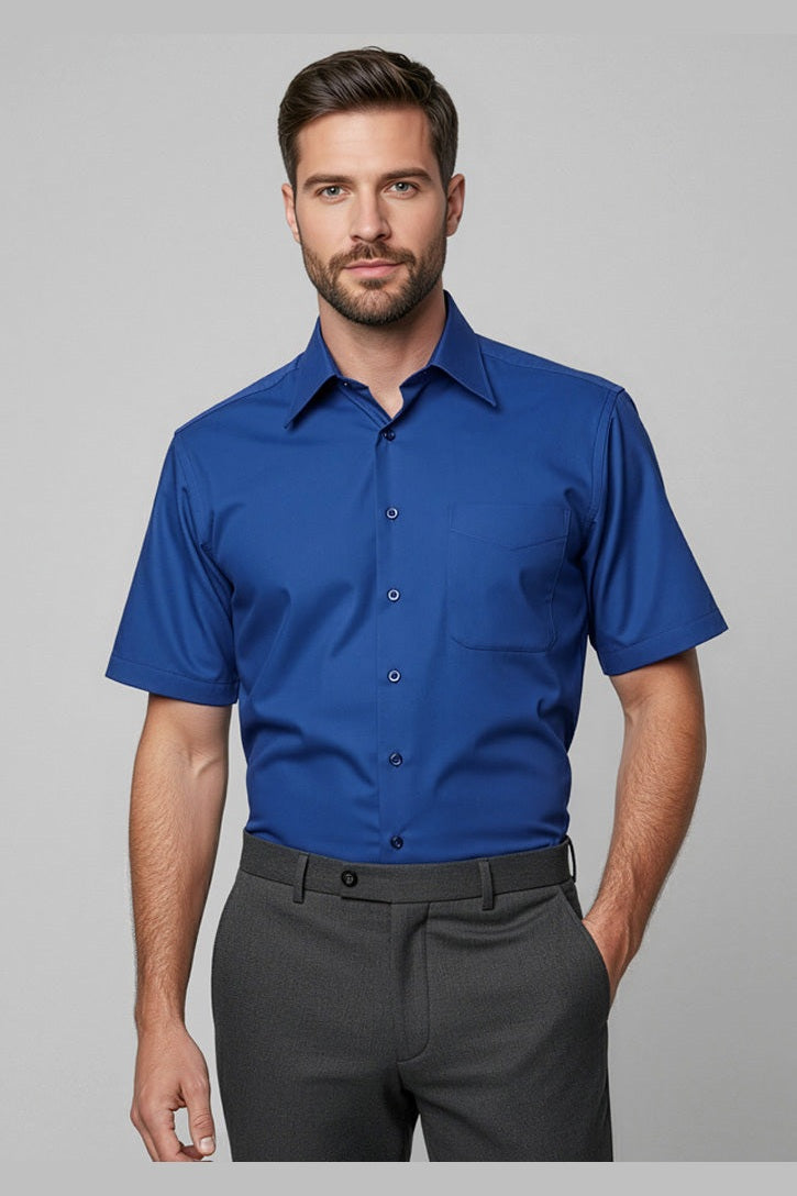  Biz Collection Mens Metro Business Shirt Short Sleeve - SH715 | Biz Collection | Fashion Biz Online