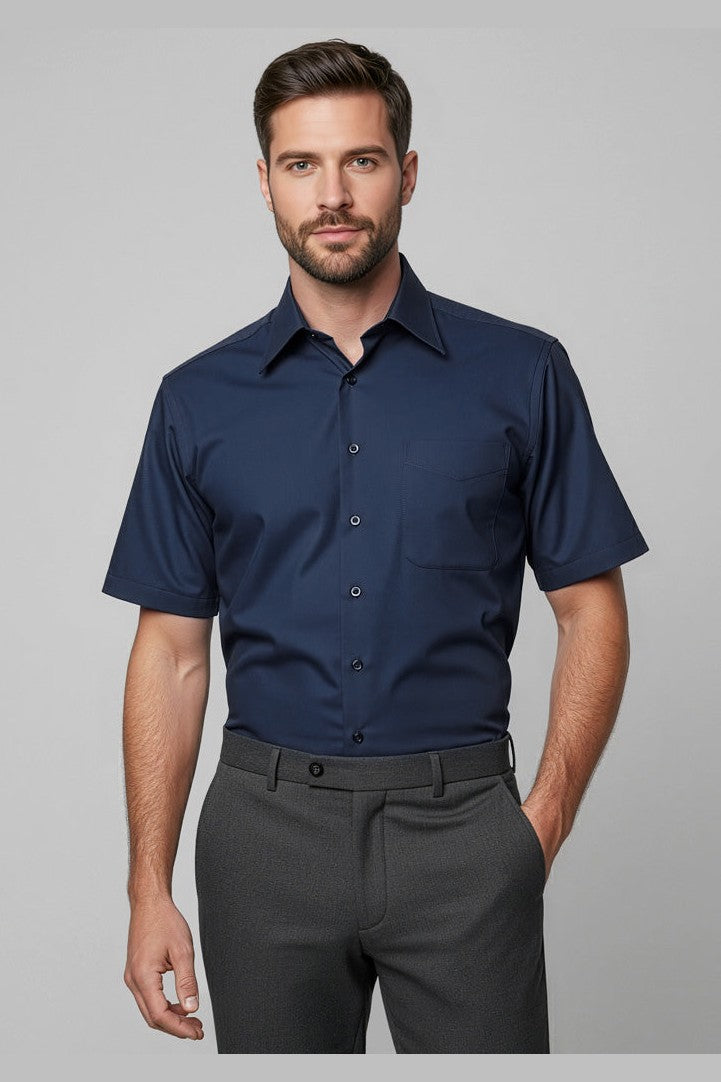  Biz Collection Mens Metro Business Shirt Short Sleeve - SH715 | Biz Collection | Fashion Biz Online