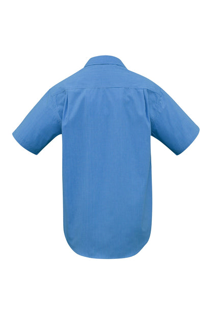  Biz Collection Mens Micro Check Business Shirt Short Sleeve - SH817 | Biz Collection | Fashion Biz Online