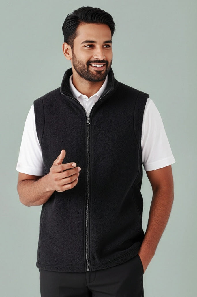  Biz Collection Mens Plain Micro Fleece Vest - F233MN | Biz Collection | Fashion Biz Online