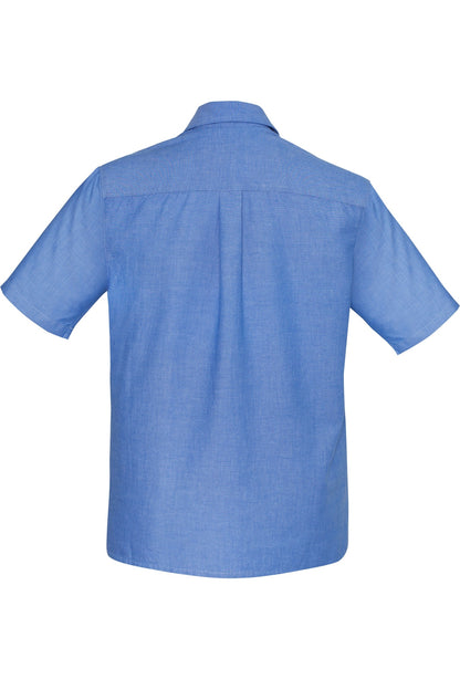  Biz Collection Mens Wrinkle Free Chambray Short Sleeve - SH113 | Biz Collection | Fashion Biz Online