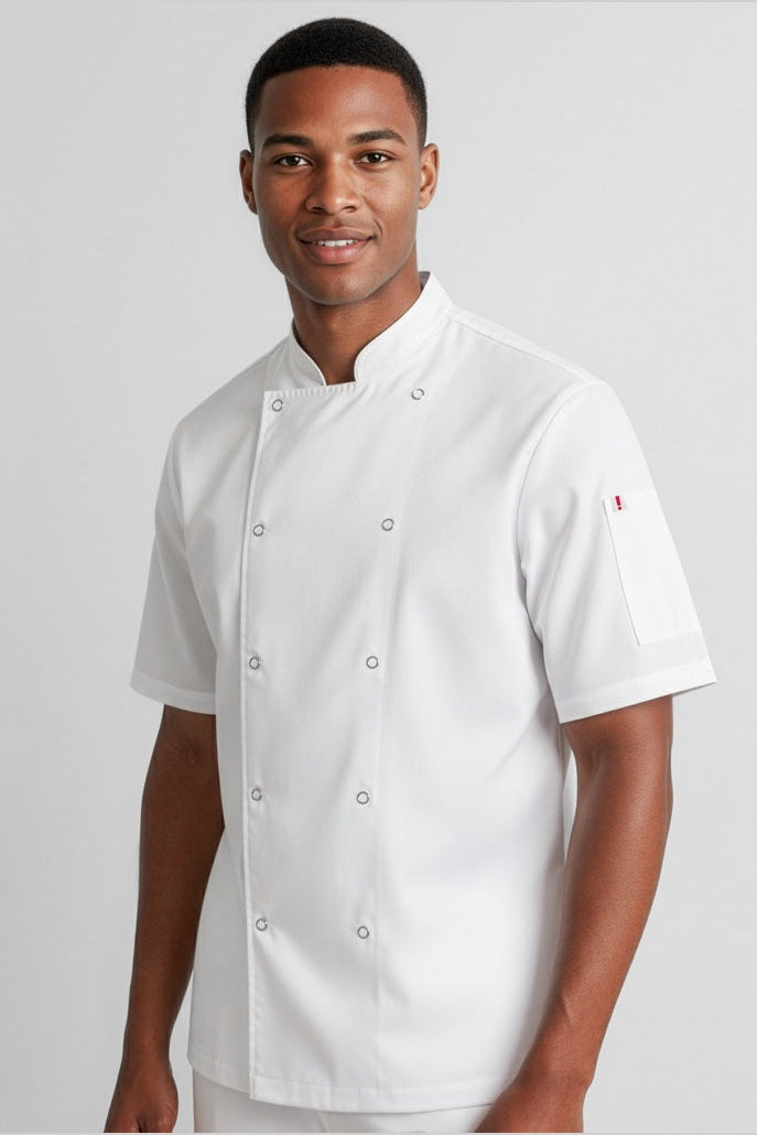  Biz Collection Zest Mens Short Sleeve Chef Jacket - CH232MS | Biz Collection | Fashion Biz Online