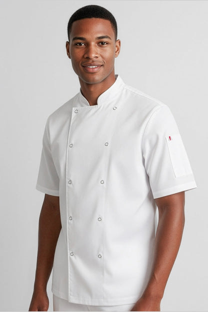  Biz Collection Zest Mens Short Sleeve Chef Jacket - CH232MS | Biz Collection | Fashion Biz Online