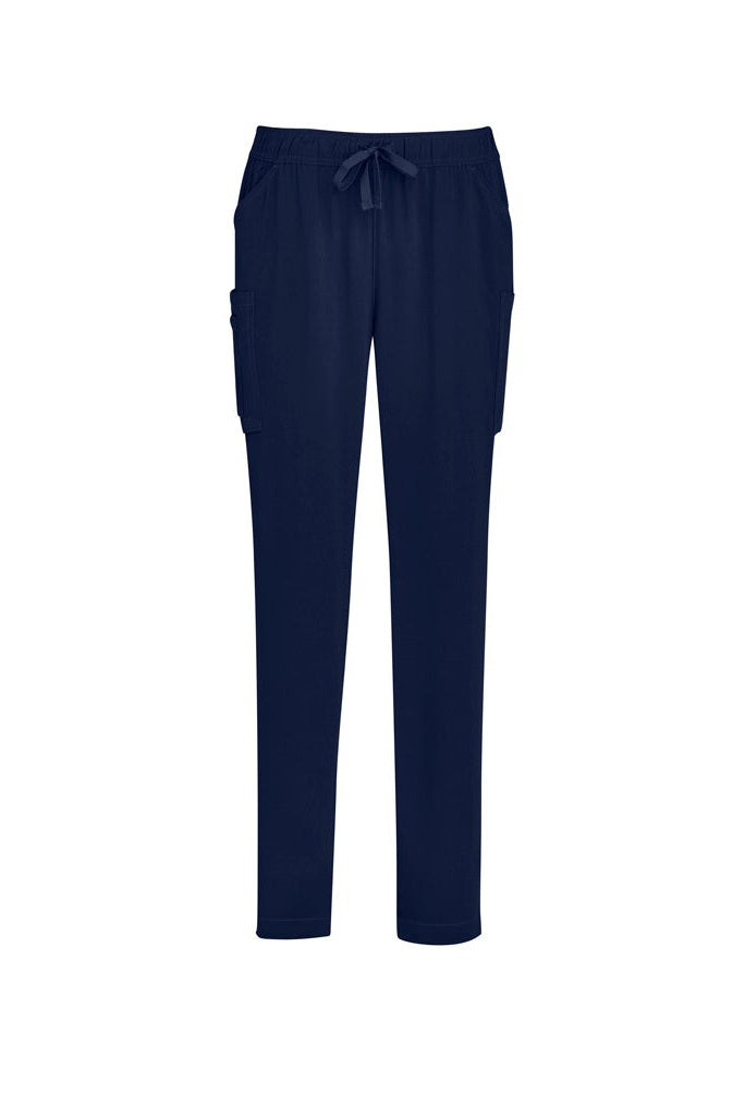 Biz Care Womens Avery Multi-Pockets Slim Leg Pant - CSP943LL - Midnight Navy