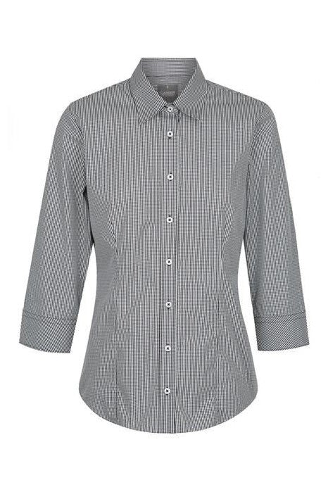 Career Westgarth WOMEN'S GINGHAM 3/4 SLEEVE SHIRT