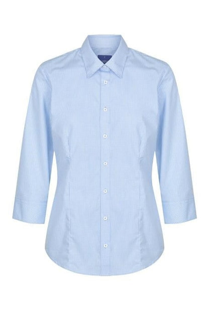 Career Westgarth WOMEN'S GINGHAM 3/4 SLEEVE SHIRT
