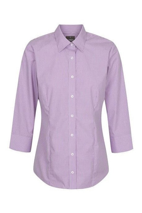Career Westgarth WOMEN'S GINGHAM 3/4 SLEEVE SHIRT
