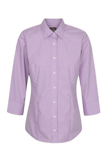 Career Westgarth WOMEN'S GINGHAM 3/4 SLEEVE SHIRT