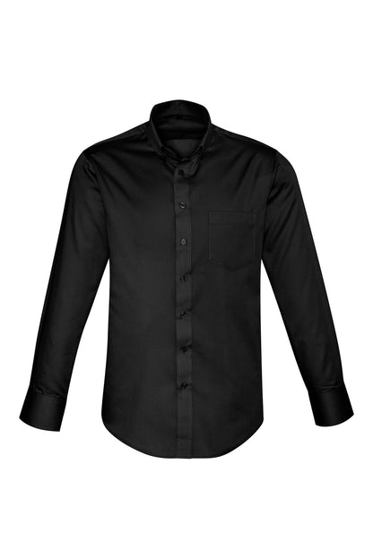 Biz Collection Mens Dalton Long Sleeve Shirt - S522ML - Black