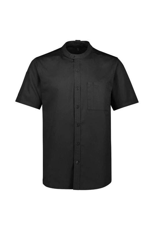 Biz Collection Mens Salsa Short Sleeve Chef Shirt - CH329MS - Black