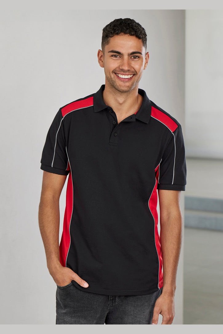 Fashion Biz Unisex Grid Short Sleeve Polo P413US