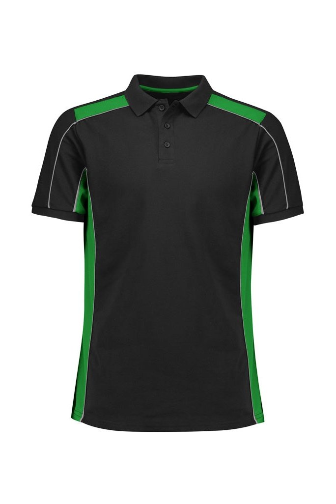 Fashion Biz Unisex Grid Short Sleeve Polo P413US