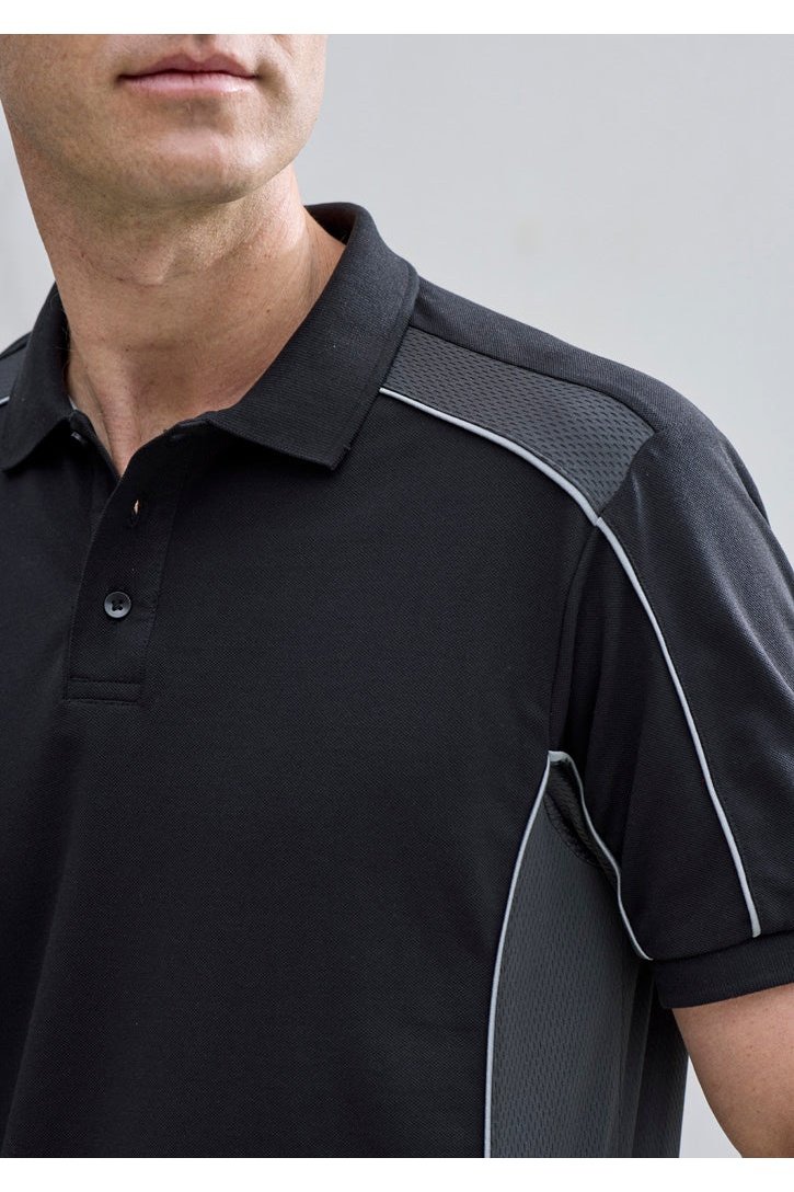 Fashion Biz Unisex Grid Short Sleeve Polo P413US