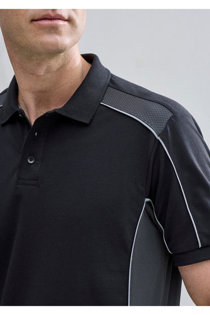 Fashion Biz Unisex Grid Short Sleeve Polo P413US